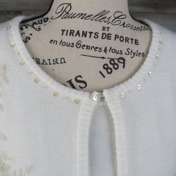 Laura Scott* Women's Long Sleeve Crew Neck Straight Hem Embroider Sweater~20/22W - Picture 7 of 16